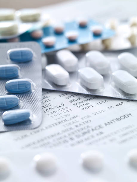 istock Medical report and medicines 1306898320