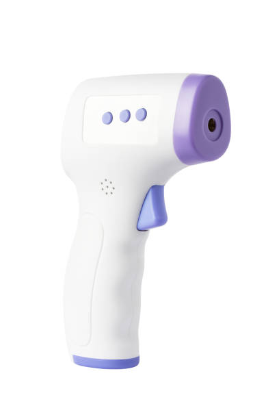 istock Digital medical infrared thermometer on the white background (Clipping Path) 1306902442