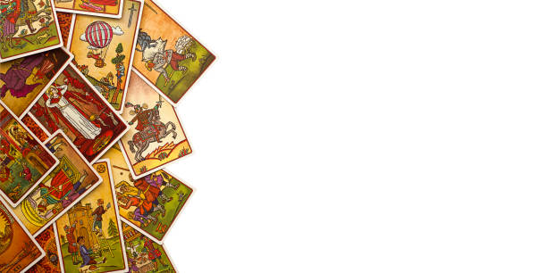 tarot cards or fortune telling - tarragon close up herb bunch imagens e fotografias de stock