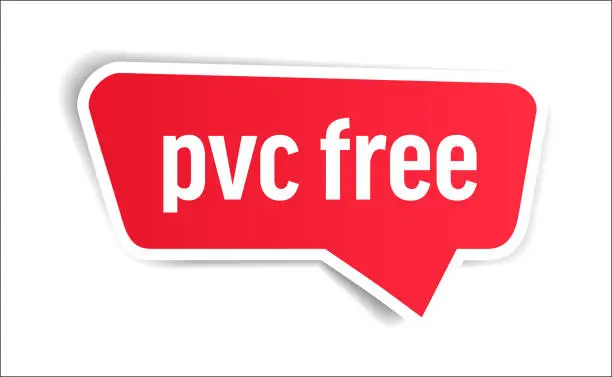 Vector illustration of PVC Free - Speech Bubble, Banner, Paper, Label Template. Vector Stock Illustration
