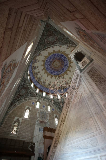 istock Architectural Sections from Inside Edirne Yildirim Beyazit Mosque, Domes, Ceiling decorations, Walls, Windows 1306910316