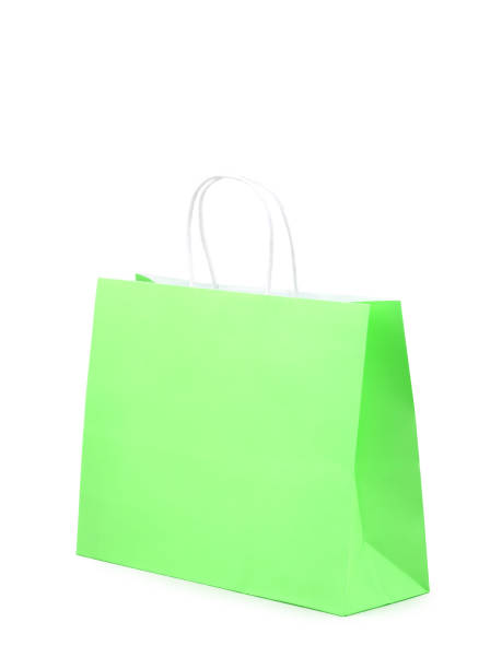 istock color gift bag with hard paper handles, isolate on a white background 1306911189