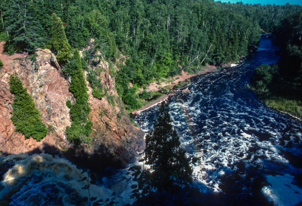 istock Tettegouche SP - Wide View of Falls & Baptism River - 1988 1306912607