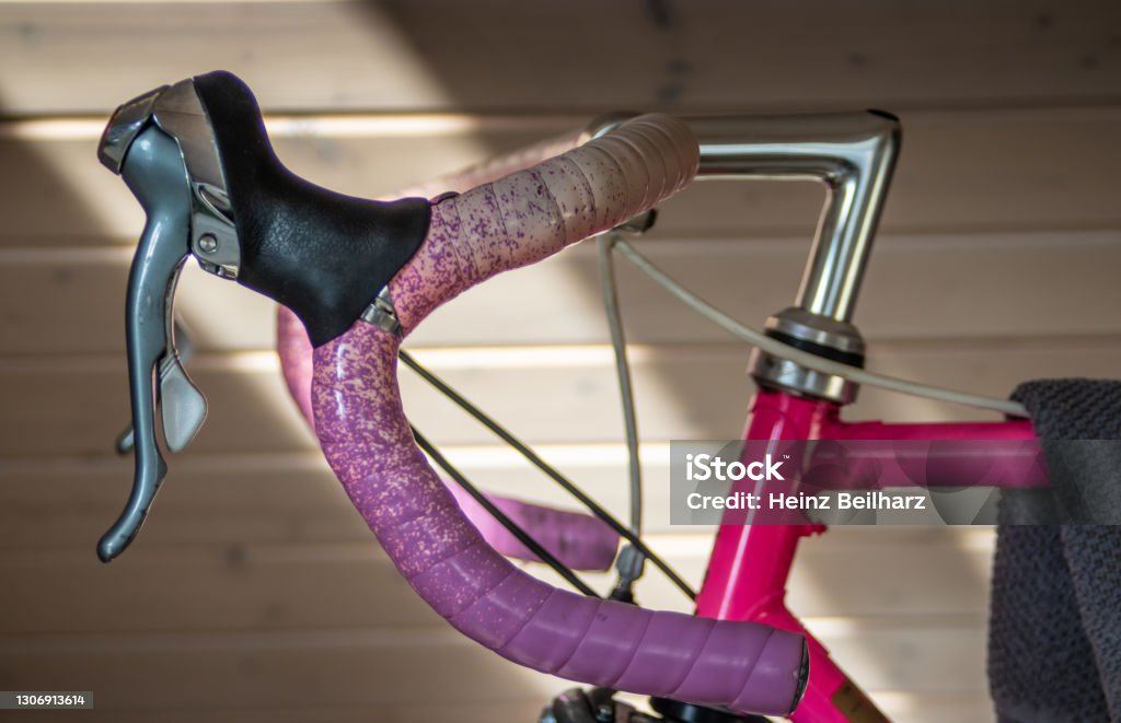 Indoorsport Road bike as a training device Racing Bicycle Stock Photo