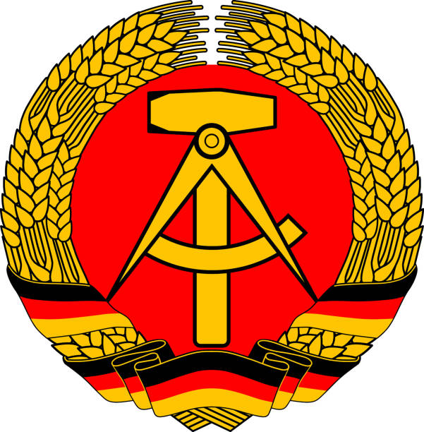 Seal of the German Democratic Republic. Coat of arms of the German Democratic Republic. east germany stock illustrations