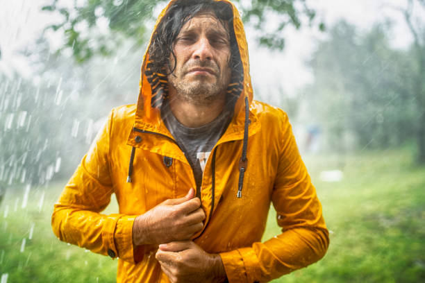 istock Hiking in rainy weather 1306918480