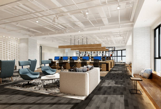 istock 3d render od working office room, director room 1306918524