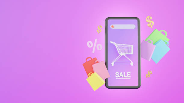 istock 3d render of online shopping store on mobile application concept 1306920004