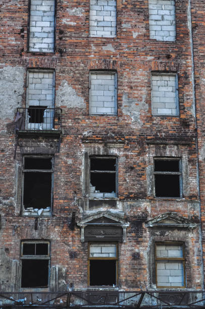 istock old building ruin, damaged brick wall abandoned 1306920977