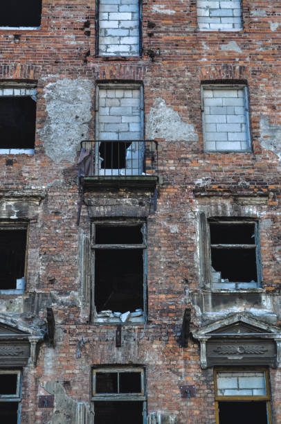 istock old building ruin, damaged brick wall abandoned 1306920985