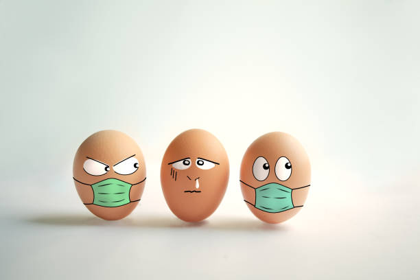 istock Easter eggs with COVID19 (Corona virus) protection concept. 1306923470