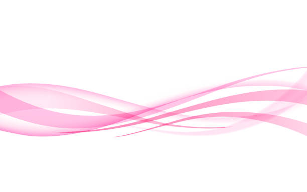抽象的なシンプルなピンクの波。ベクトル図。 - ピンク　背景点のイラスト素材／クリップアート素材／マンガ素材／アイコン素材