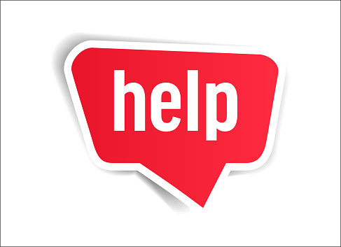 Send Help Bubble Help Speech Bubble Banner Paper Label Template Vector Stock ...