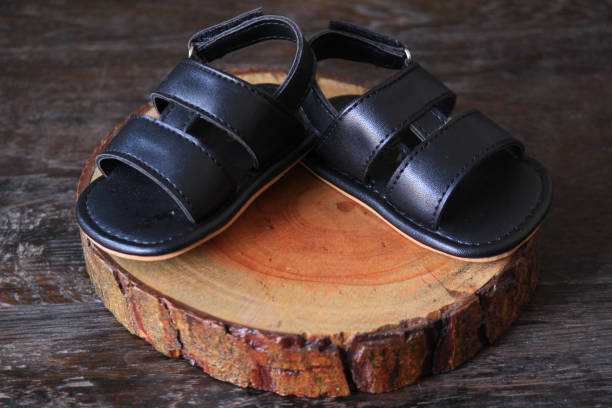 istock a pair of sandals with the theme of a unique traditional style from Indonesian Java. 1306943746
