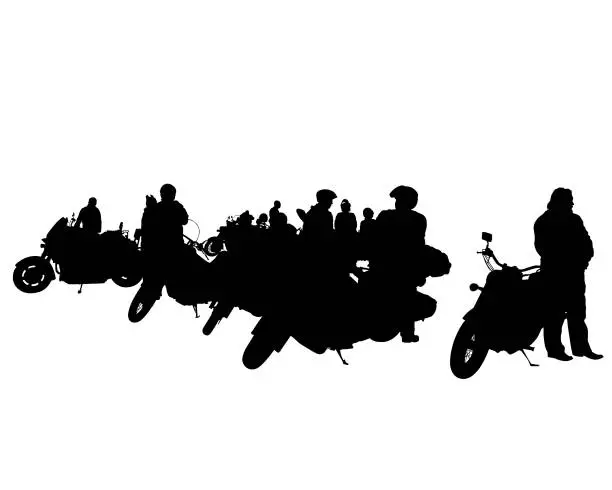 Vector illustration of Bikers club