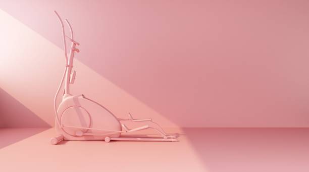 istock pink plain exercise bike against a wall 1306967074