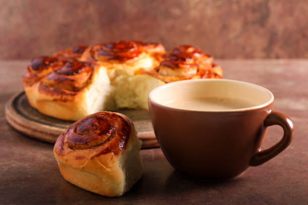 istock Boston cake – cinnamon buns arranged in cake 1306967523