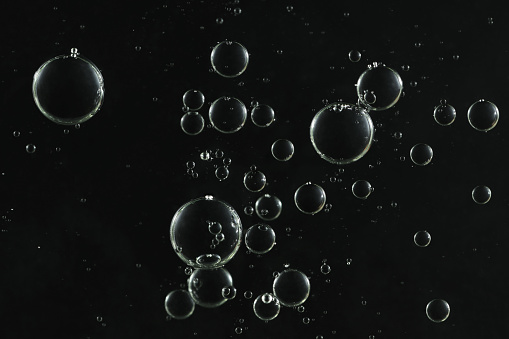 Bubbles on surface of hot tub water