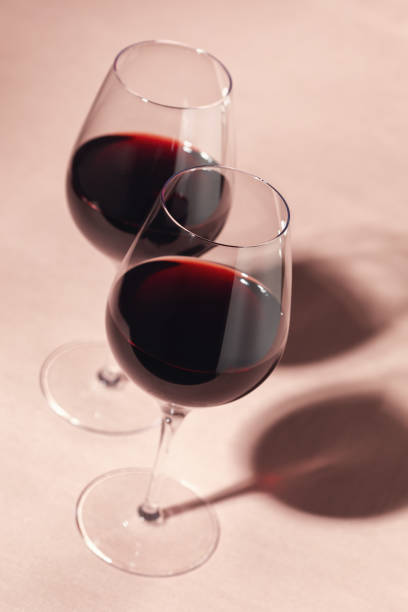 istock Two glasses of red wine 1306969264