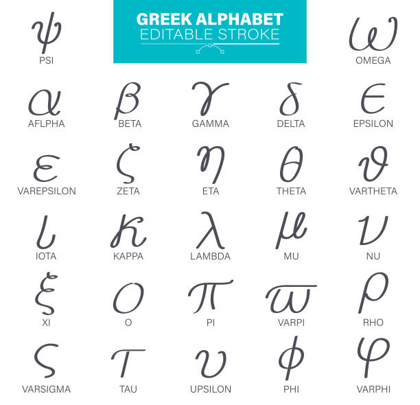 Greek Alphabet Editable Stroke Stock Illustration - Download Image Now -  Greek Language, Alphabet, Classical Greek - iStock