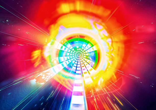 istock Abstract background with swirling colorful flames 1306972336