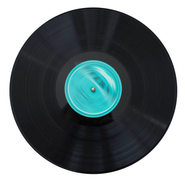istock Black vinyl plate on a white background. 1306997083