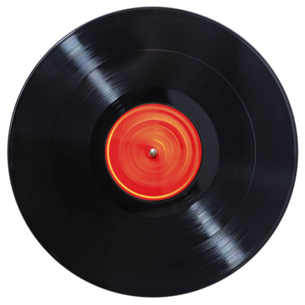 istock Black vinyl plate on a white background. 1306997118