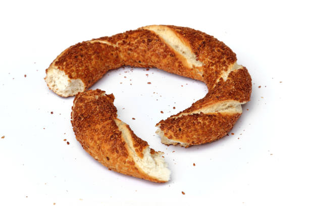 fresh bagel just out of the oven fresh bagel just out of the oven turkish bagel simit stock pictures, royalty-free photos & images