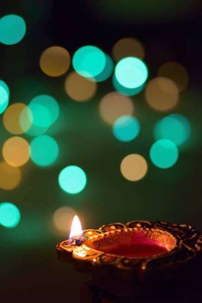 istock Colorful Diwali Indian traditional lamp 1307002589