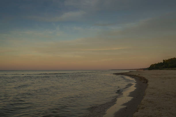 istock Baltic sea at beautiful sunrise in Latvia beach. 1307006010