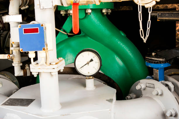 istock pump compartment of fire engine with a pump and communications located in it 1307006041