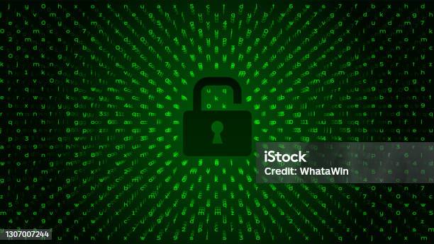 Matrix Digital Binary Code Background Hacking Concept Stock ...