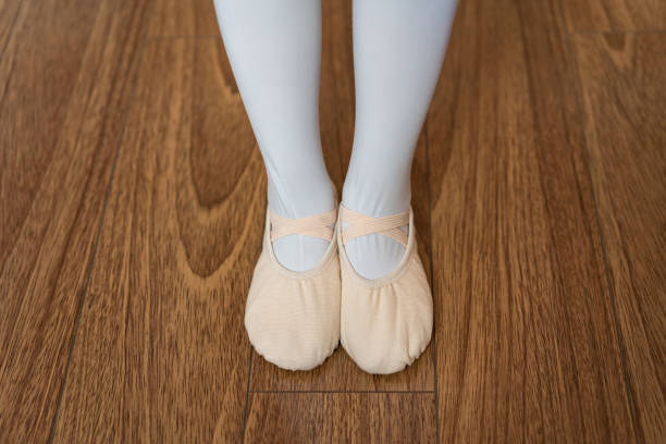 istock Little Dancer Standing on Wood Floor 1307008786