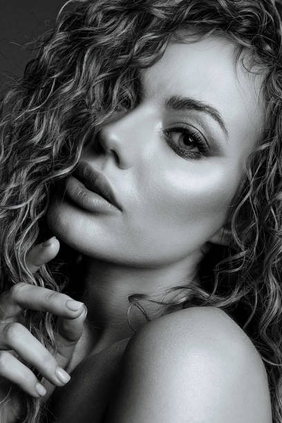 istock Monochrome studio portrait of a beautiful model 1307015565