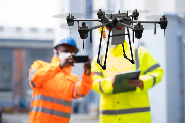 istock Industrial Unmanned Drone Survey And Discovery 1307016341
