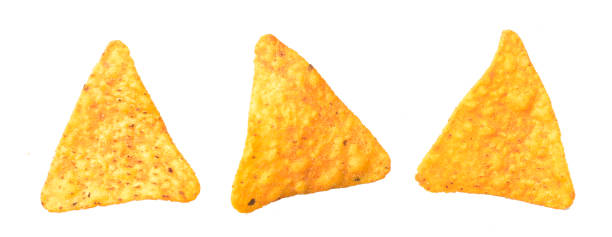 istock Nachos chips isolated on white background with clipping path 1307025154