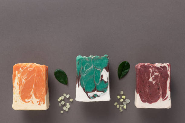 istock spa composition with natural herbal soap bars on gray background 1307025520