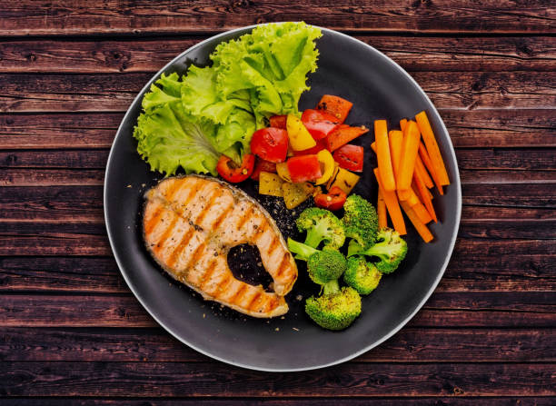 istock Salmon steak favorite food 1307026440