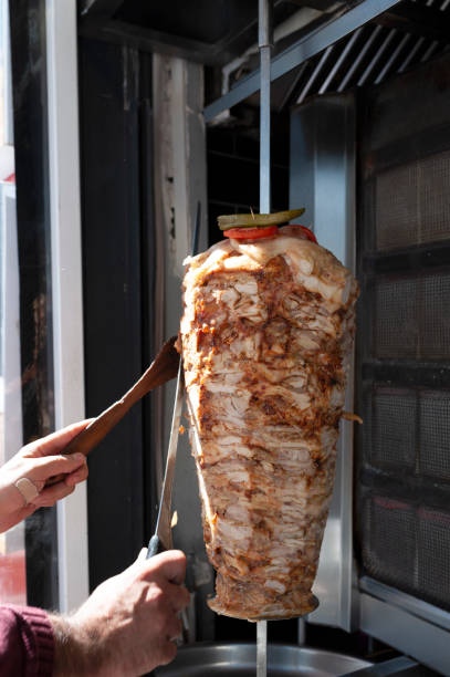 istock food, chicken doner, cutting chicken doner 1307027712