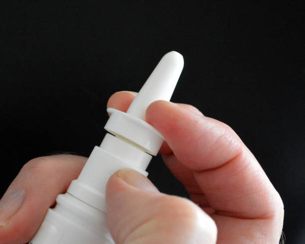 Treating hay fever with corticosteroids using nasal spray. Nasal corticosteroids help prevent and treat the nasal inflammation, nasal itching and runny nose caused by hay fever. For many people they're the most effective hay fever medications, and they're often the first type of medication prescribed. Human hand holding a nebulizer. allergy medicine stock pictures, royalty-free photos & images