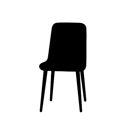 Isolated soft office chair icon pictogram. Side view silhouette. Vector illustration isolated on white background