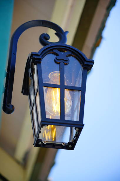istock Retro lamp on the wall 1307034293