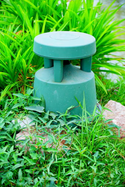 istock Green Speaker in garden 1307037603