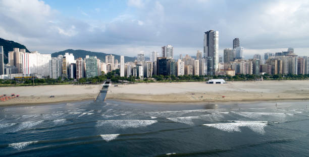 Santos city in Sao Paulo state, Brazil. stock photo