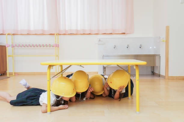 Children wearing a helmet image