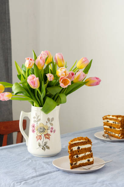 istock Spring bouquet of pink tulips 1307040311