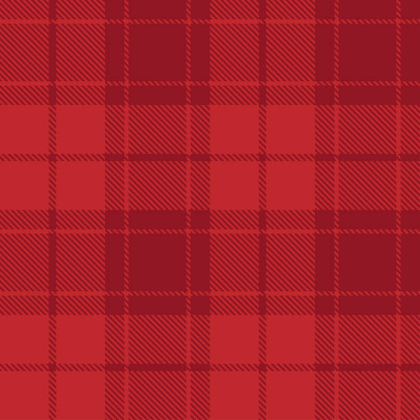 ilustraciones, imágenes clip art, dibujos animados e iconos de stock de tartan a cuadros patrón sin costuras patrón rojo línea de fondo de textura de tela, jaula escocesa, decoración de navidad de año nuevo, comprobar diseño ilustración vectorial - plaid