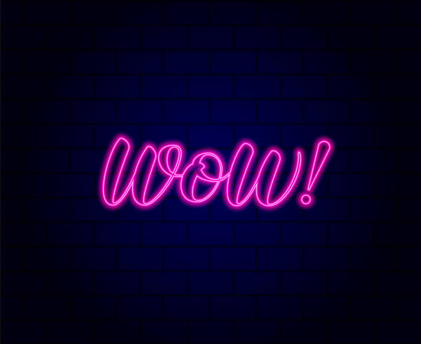 istock Wow! brush lettering. Vector stock illustration for poster or banner 1307048380