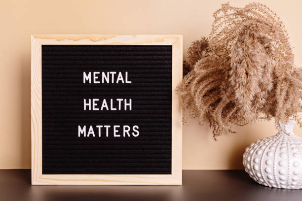 Mental health matters motivational quote on the letter board. Inspiration psycological text Mental health matters motivational quote on the letter board. Inspiration psycological text in the interior psycological stock pictures, royalty-free photos & images