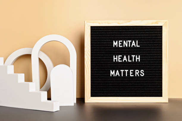 Mental health matters motivational quote on the letter board. Inspiration psycological text Mental health matters motivational quote on the letter board. Inspiration psycological text with geometric shapes psycological stock pictures, royalty-free photos & images